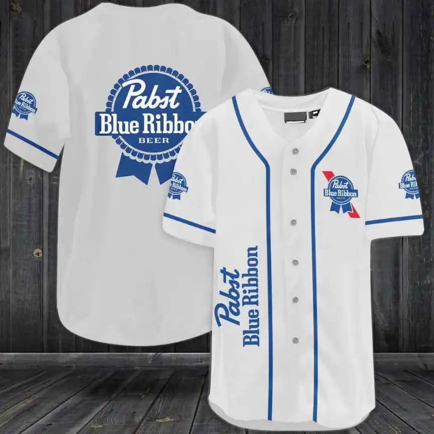 Pabst Blue Ribbon Custom Beer Baseball Jersey