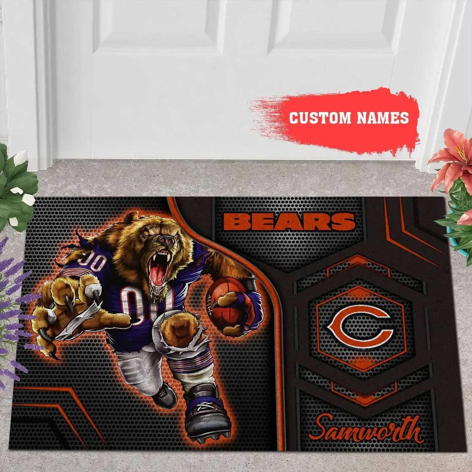 Personalized Chicago Bears Doormat