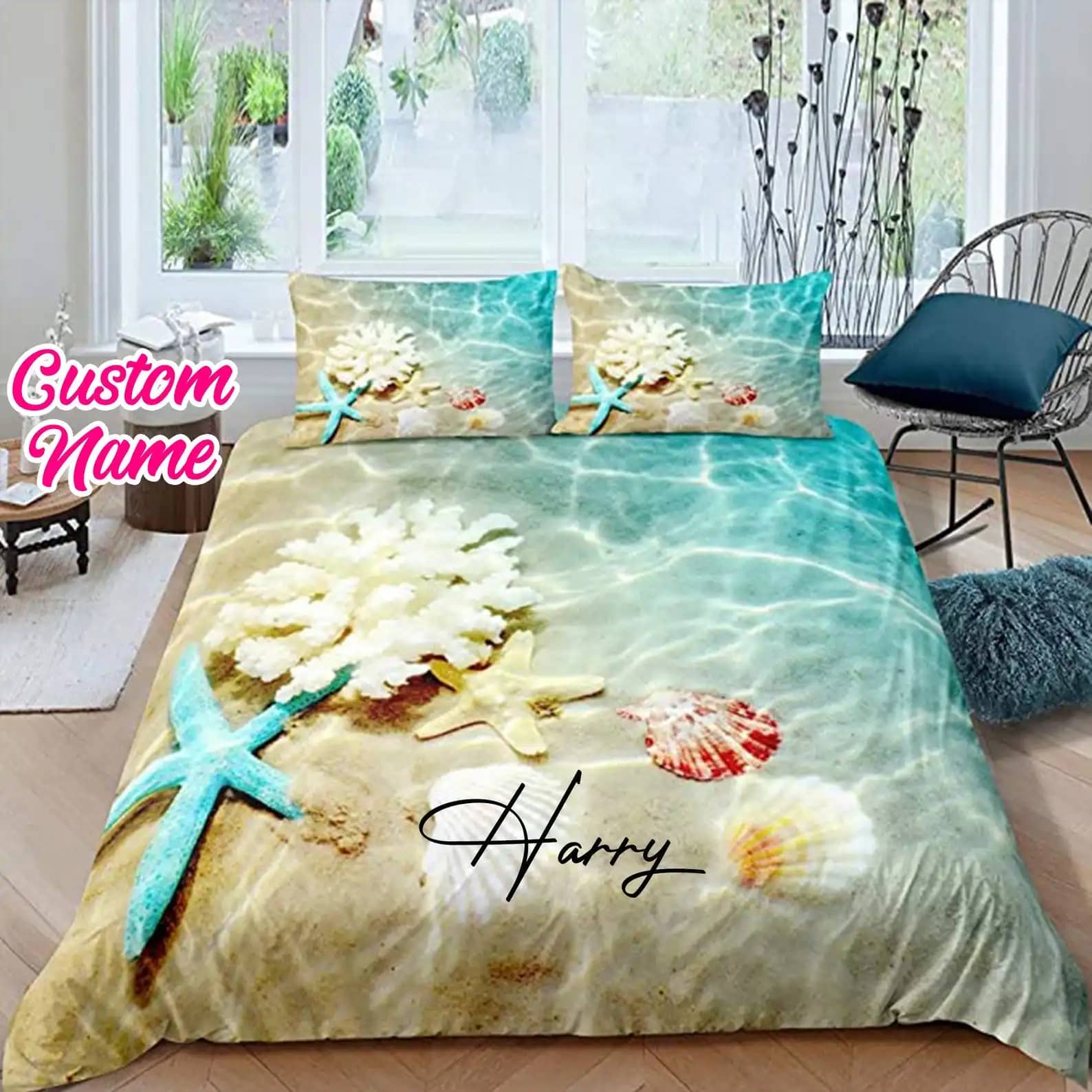 Personalized Ocean Quilt Bedding Sets