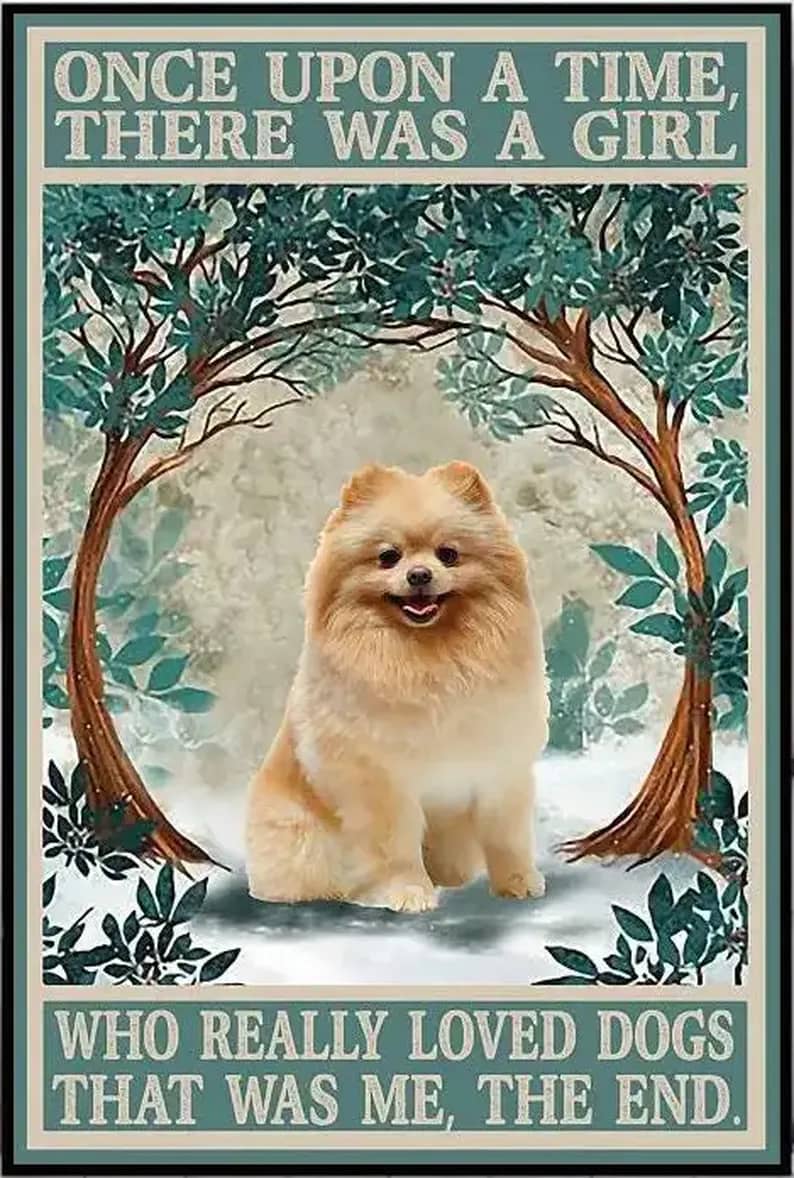 Pomeranian A Girl Who Really Loved Dogs Gift For Family Friend Poster