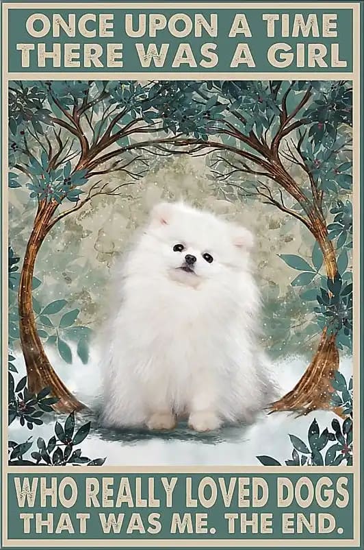 Pomeranian Dog Once Upon A Time There Was Girl Who Really Loved Dogs That Me The End Poster