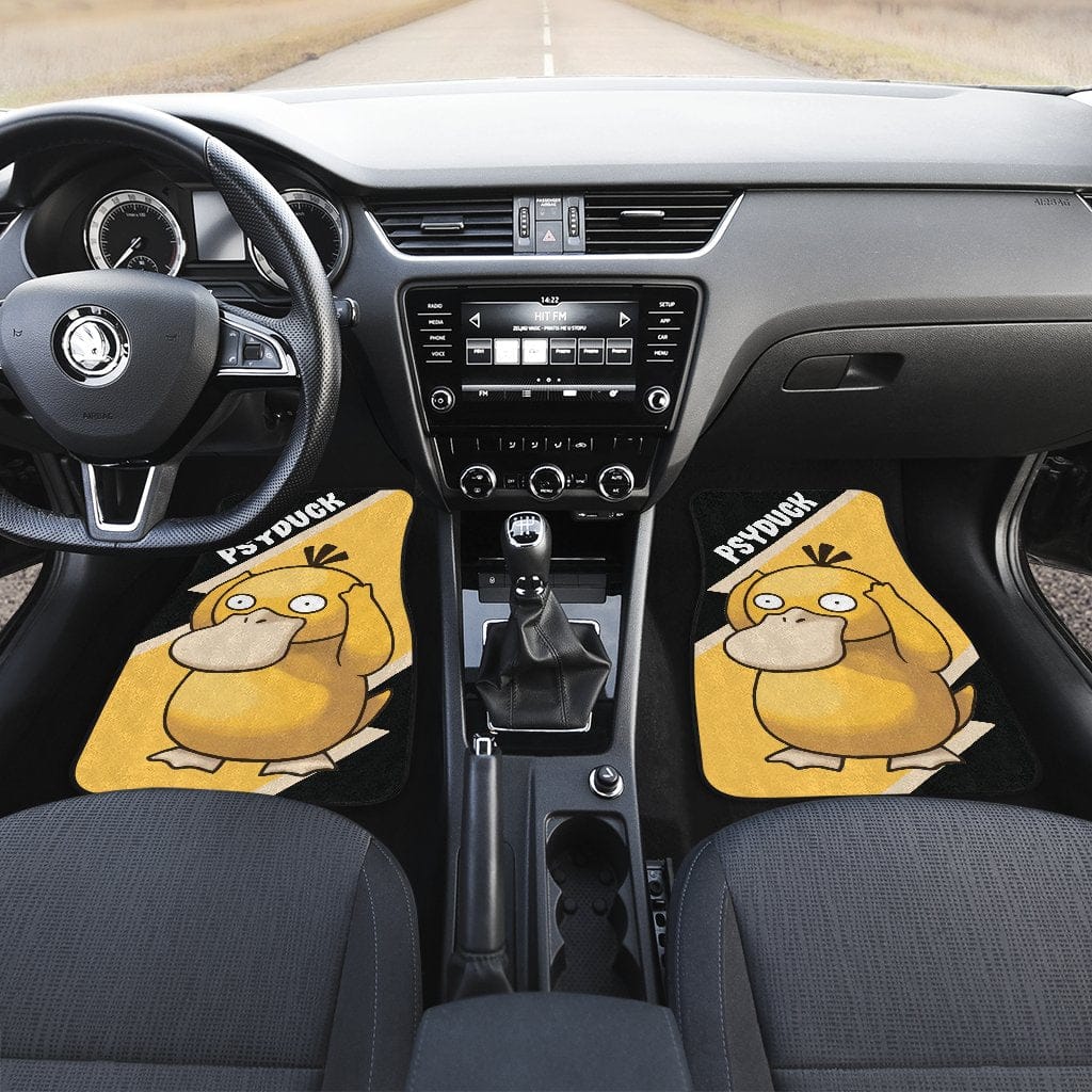 Inktee Store - Psyduck Custom Anime Pokemon Interior Accessories Car Floor Mats Image