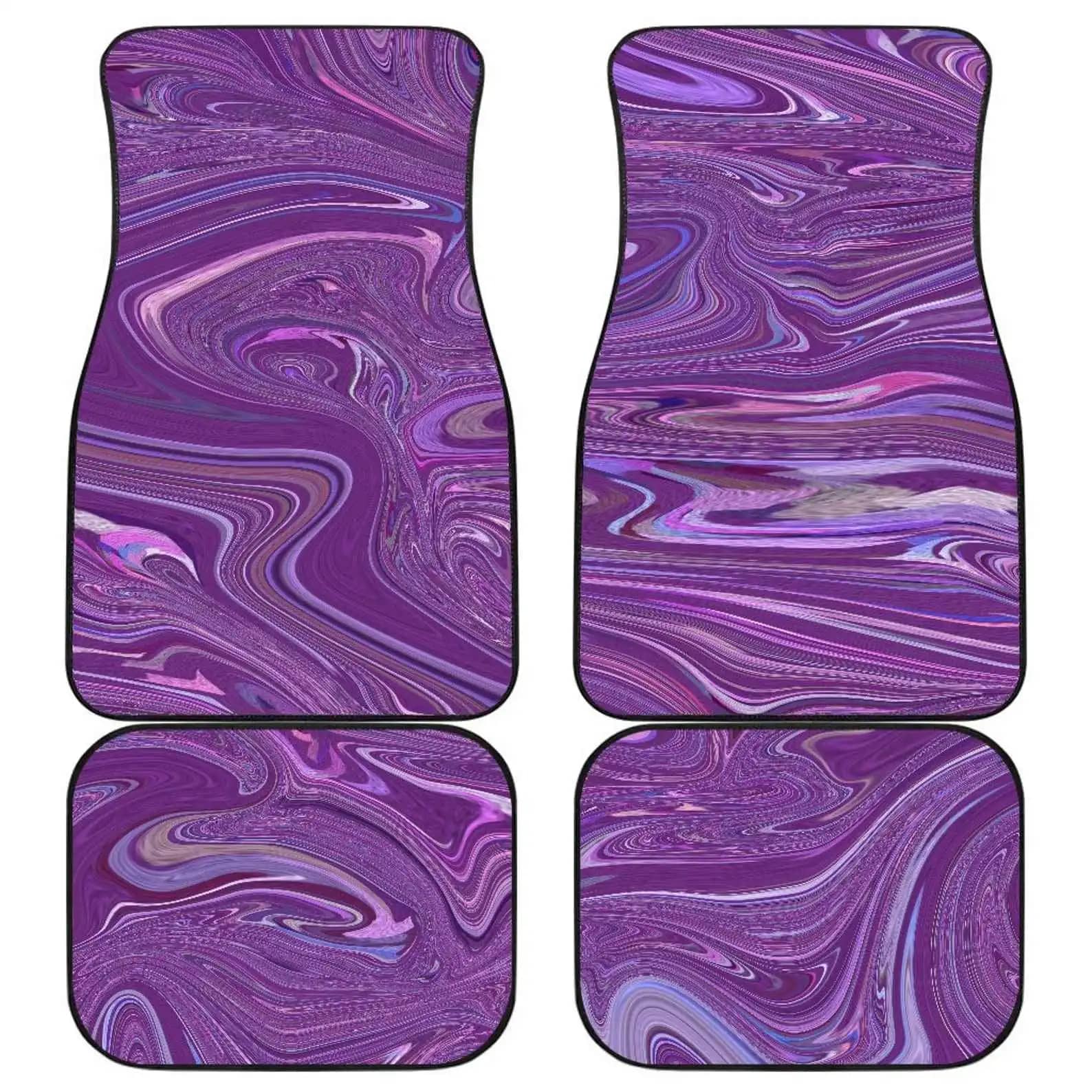 Purple Marbled Car Floor Mats