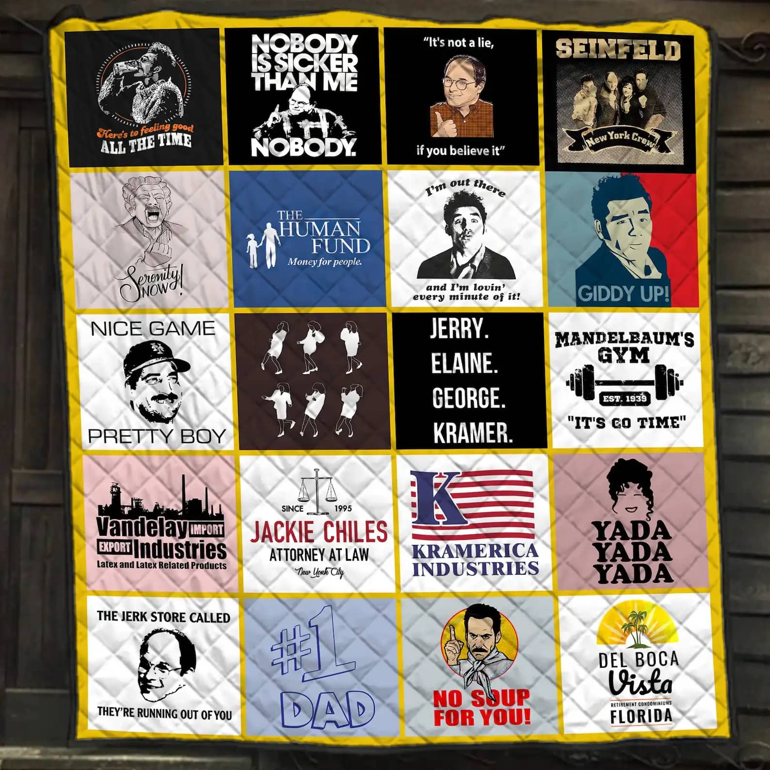 Seinfeld Characters Sitcom Tv Series Gift For Lovers Quilt