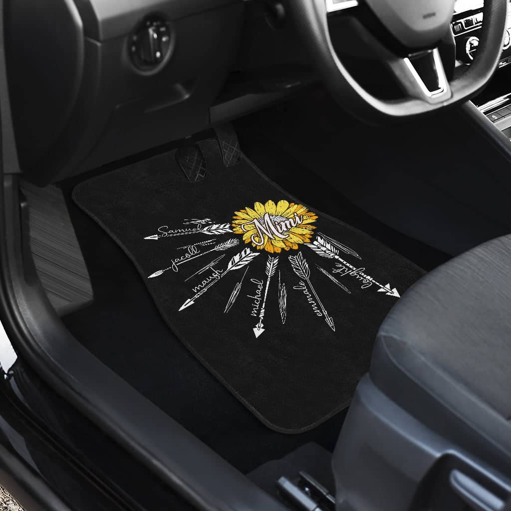 Inktee Store - Sunflowers Art Front And Back Car Floor Mats Image