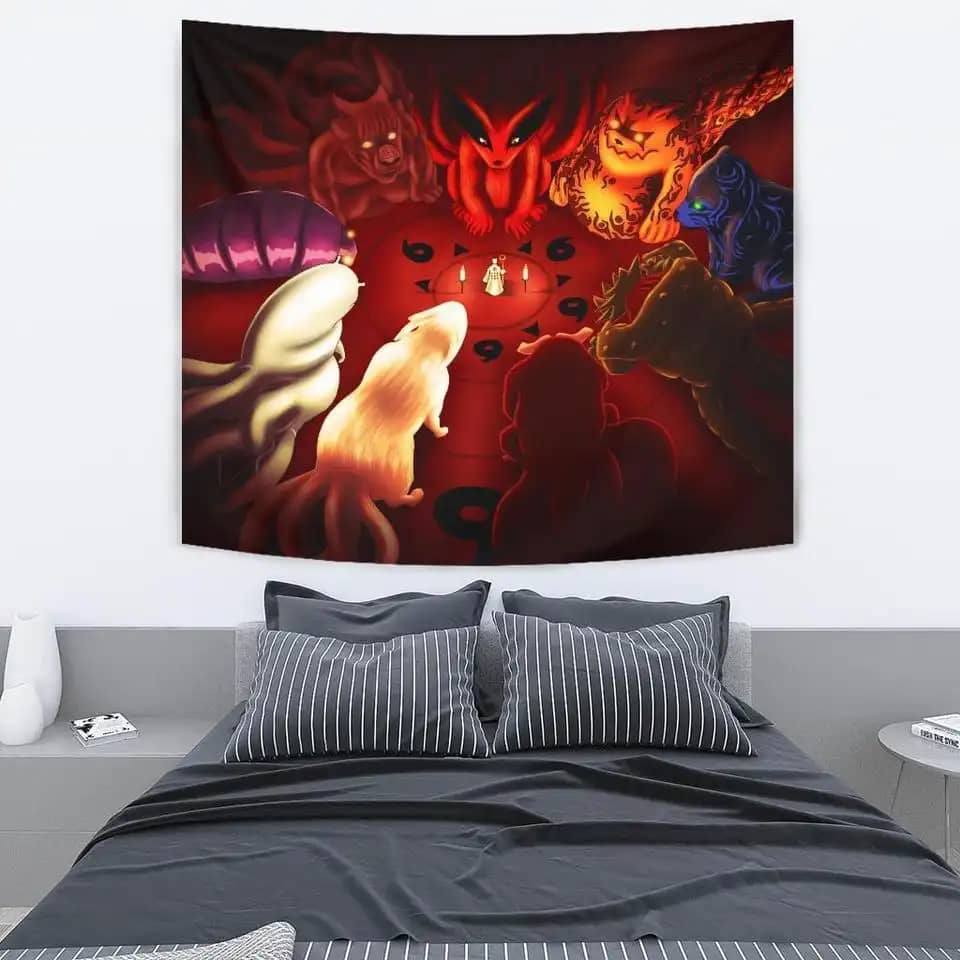 Tailed Beast For Naruto Anime Fan Gift Wall Decor Tapestry