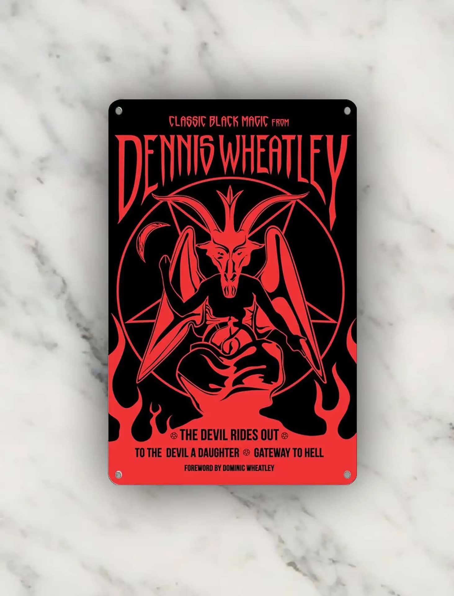 The Devil Rides Out Dennis Wheatley Wall Art Metal Sign