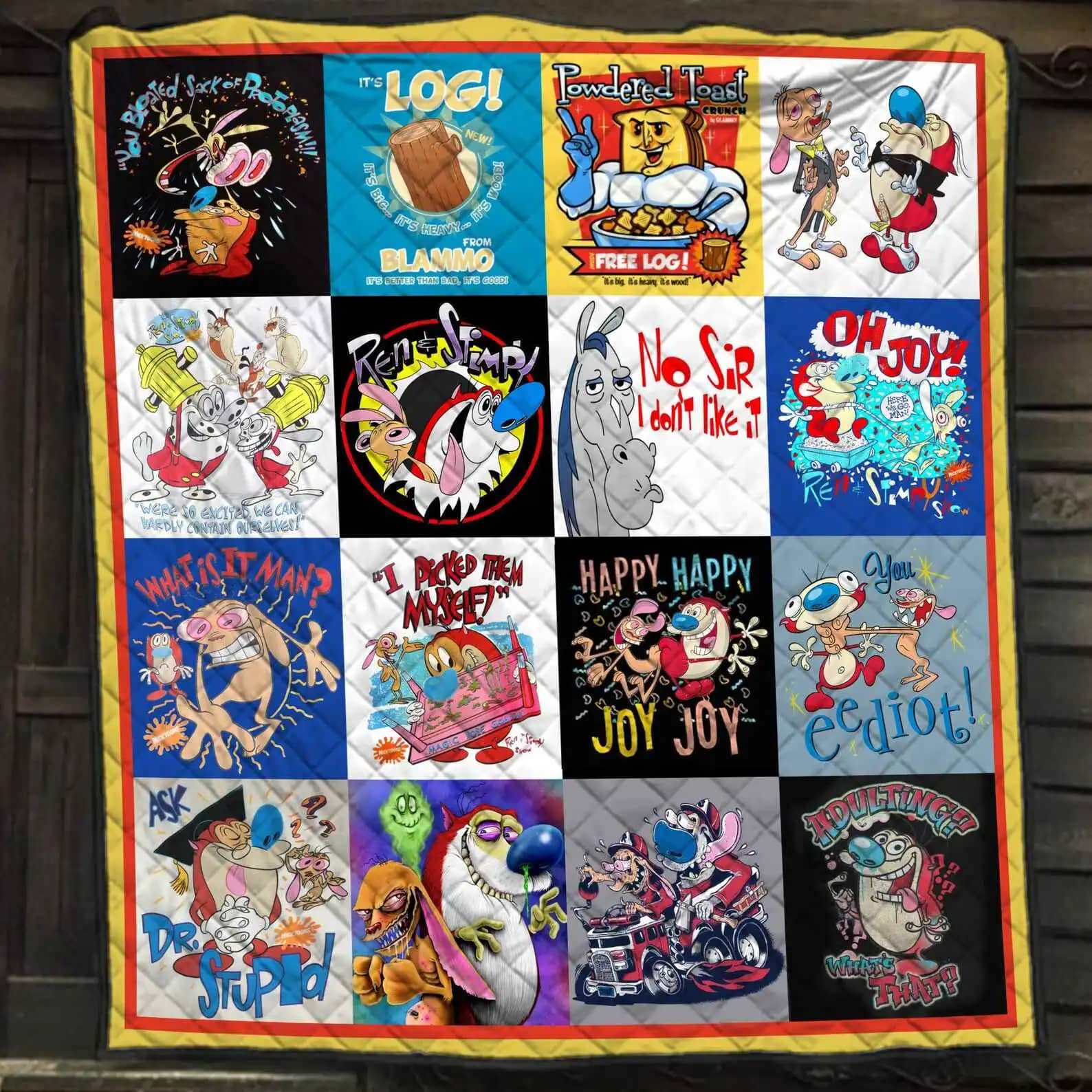 The Ren And Stimpy Show Quotes Blanket I Picked Them Myself Gift For Lovers Quilt