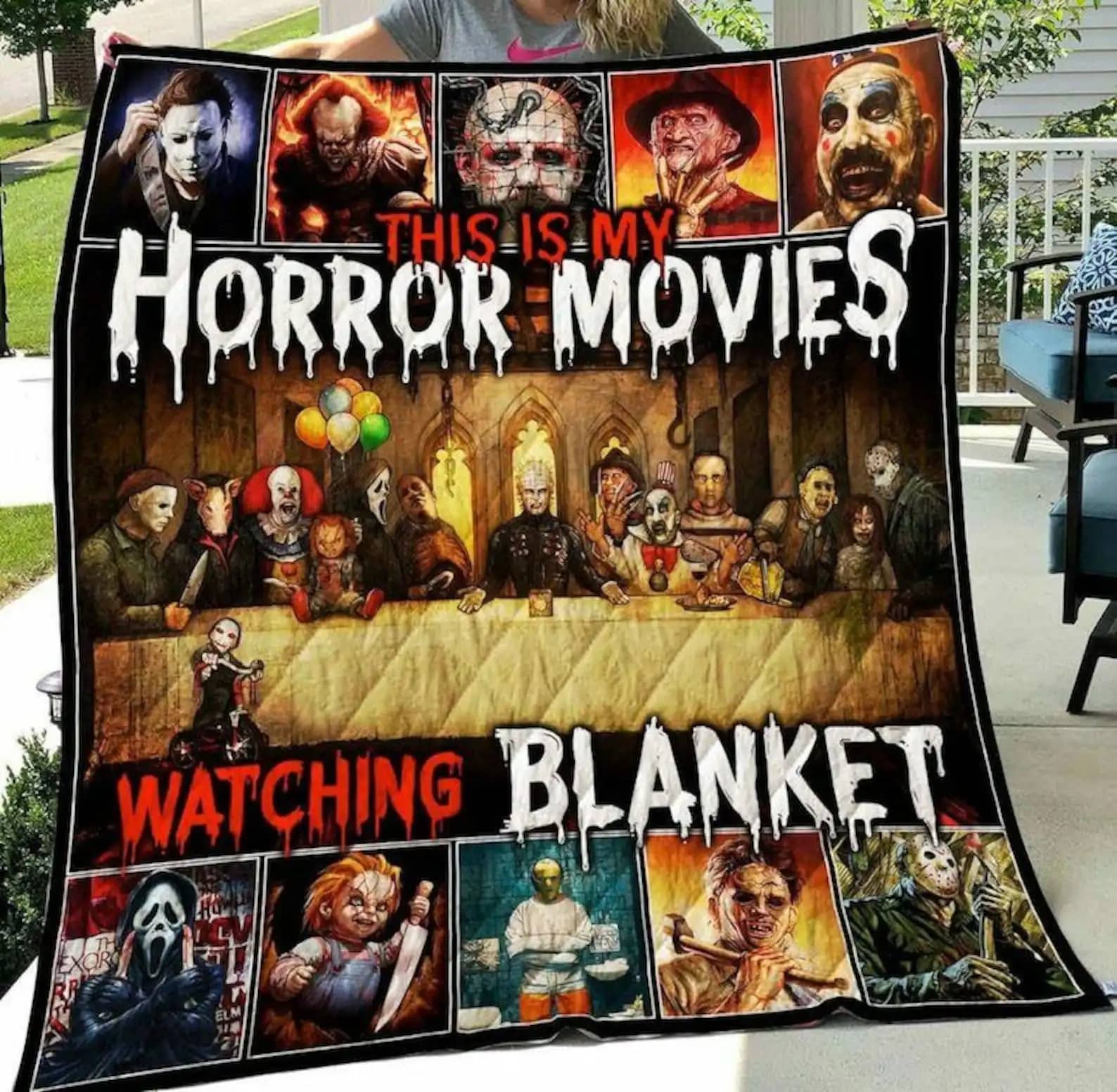 This Is My Horror Movies Watching Blanket Gift For Fans Quilt
