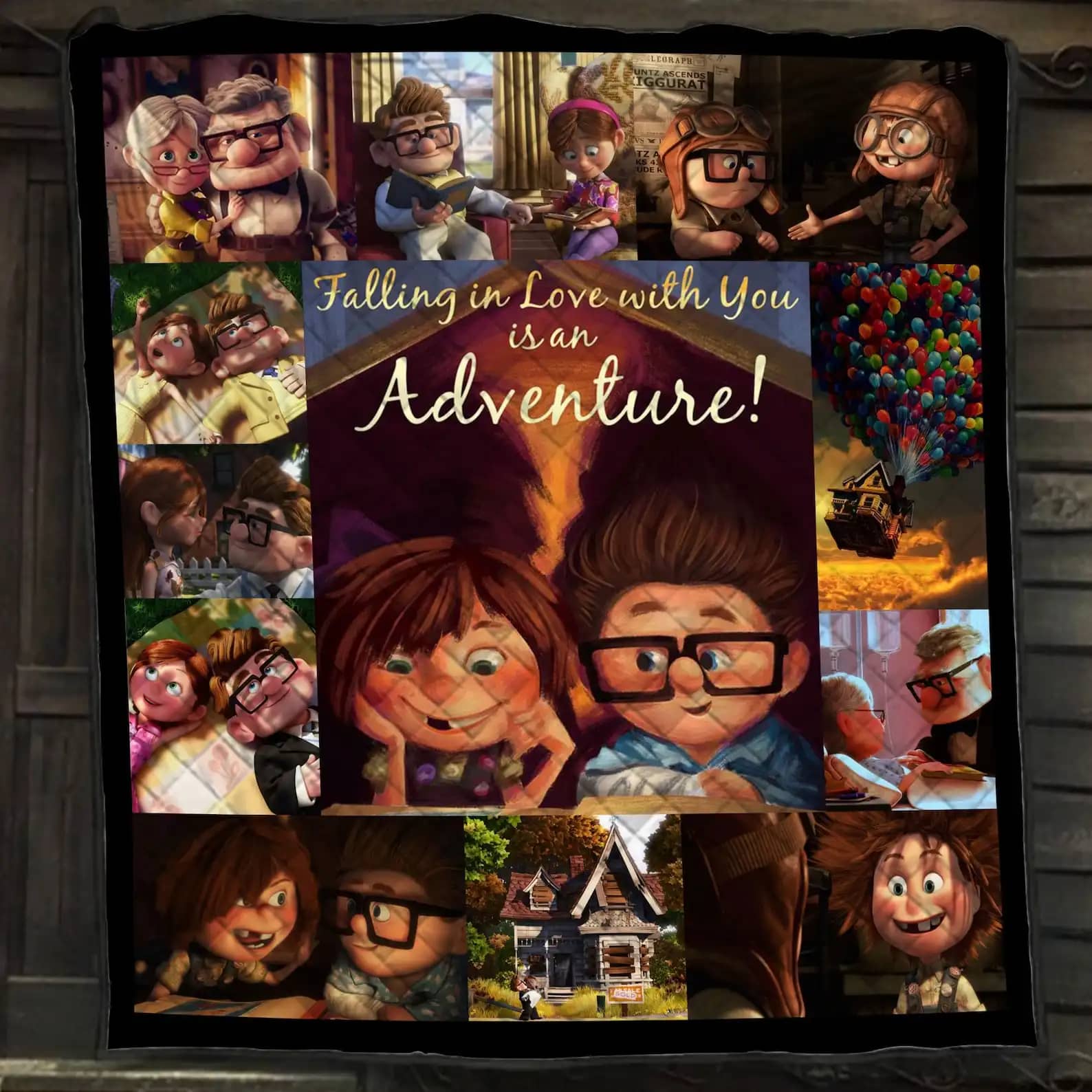 Up Movie Blanket Falling In Love With You Is A Adventure Gift For Lovers Quilt
