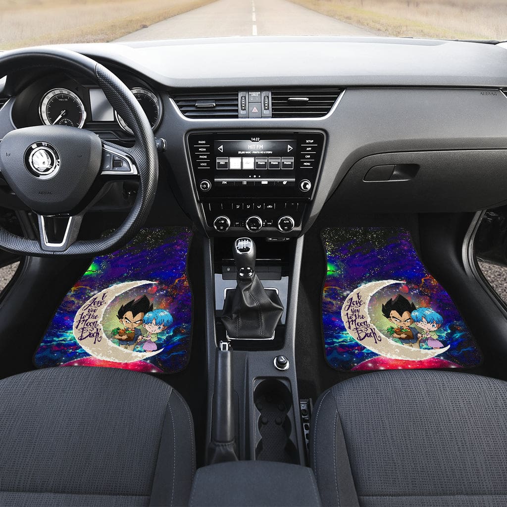 Inktee Store - Vegeta And Bulma Dragon Ball Love You To The Moon Galaxy Car Floor Mats Image