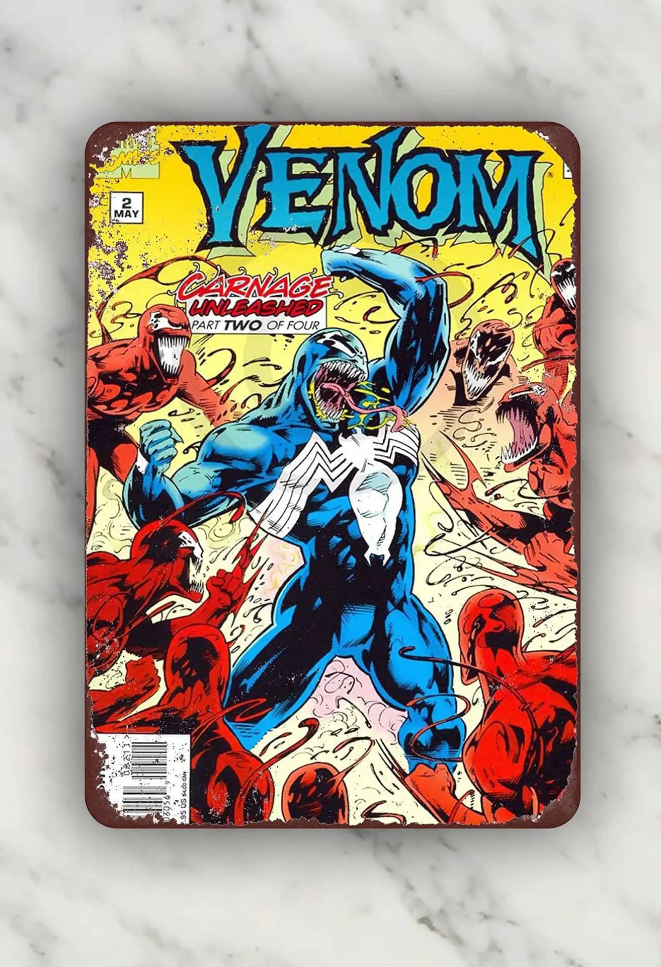 Venom Comic Book Wall Art Marvel Comics Metal Sign