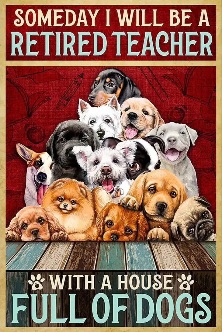 With A House Full Of Dogs Gift For Family Friend Poster